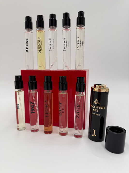 Perfume Set for Women with Floral Fragrance, Eau de Toilette Spray (Travel Size) Portable Case