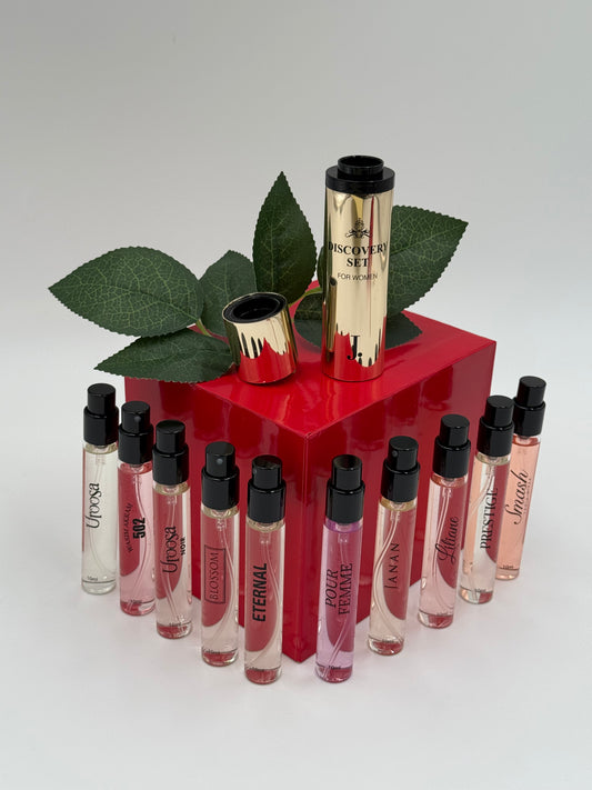 Perfume Set for Women with Floral Fragrance, Eau de Toilette Spray (Travel Size) Portable Case