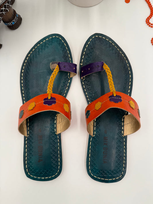 Handmade Leather Slipper 100% Authentic Leather for Women Indian/Pakistani Slides